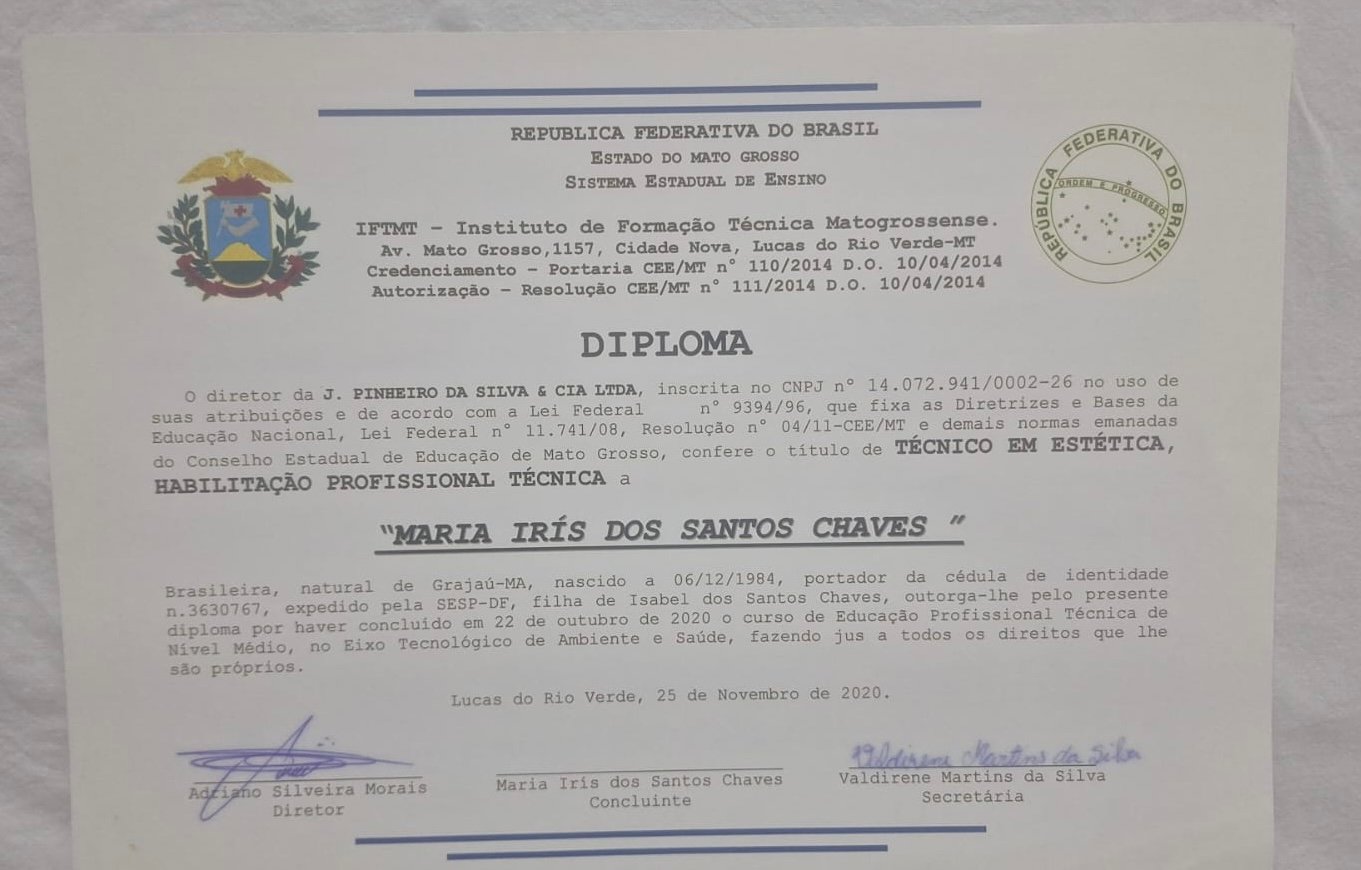 Diploma Técnico em Estética